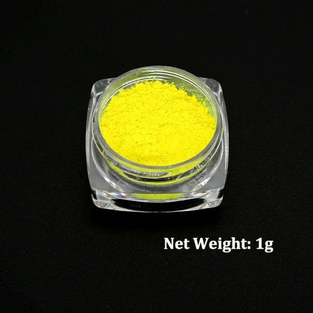 Neon Pigment Powder Fluorescent Nail Glitter