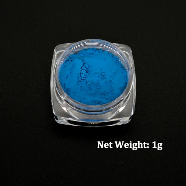 Neon Pigment Powder Fluorescent Nail Glitter