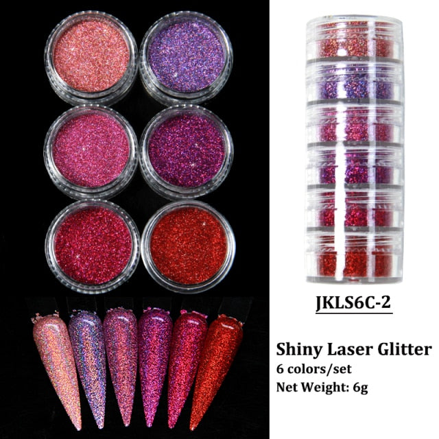 Neon Pigment Powder Fluorescent Nail Glitter