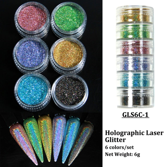 Neon Pigment Powder Fluorescent Nail Glitter