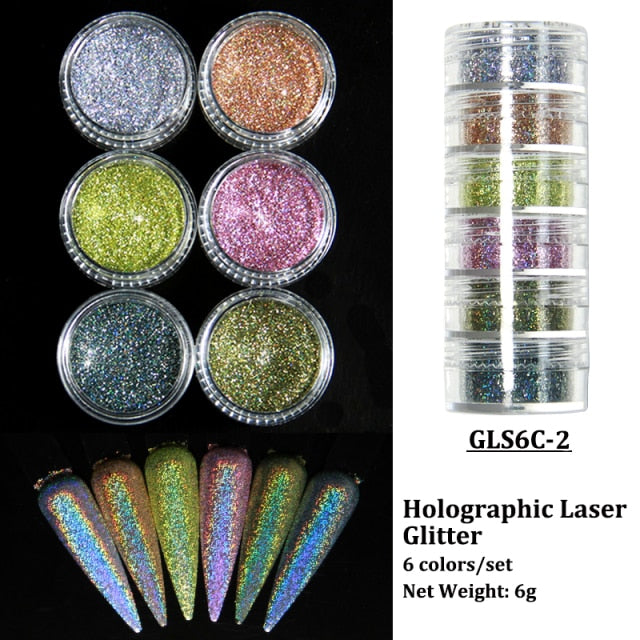 Neon Pigment Powder Fluorescent Nail Glitter