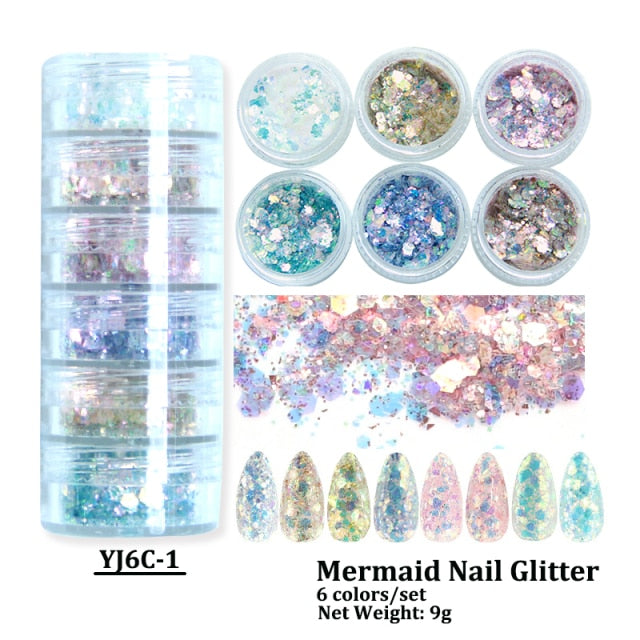 Neon Pigment Powder Fluorescent Nail Glitter
